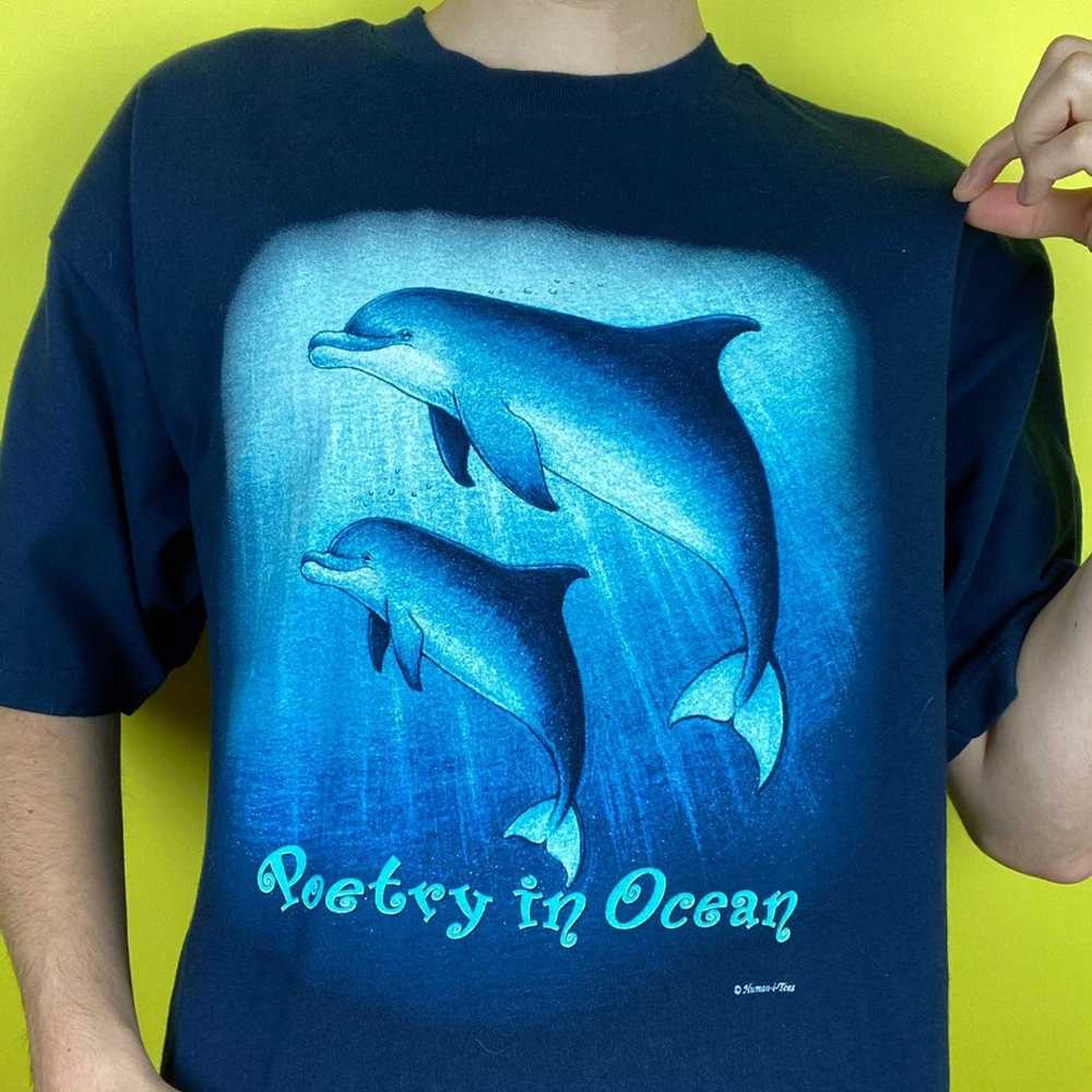 Vintage 90s Vintage Human-I-Tees Dolphin Tee - image 2