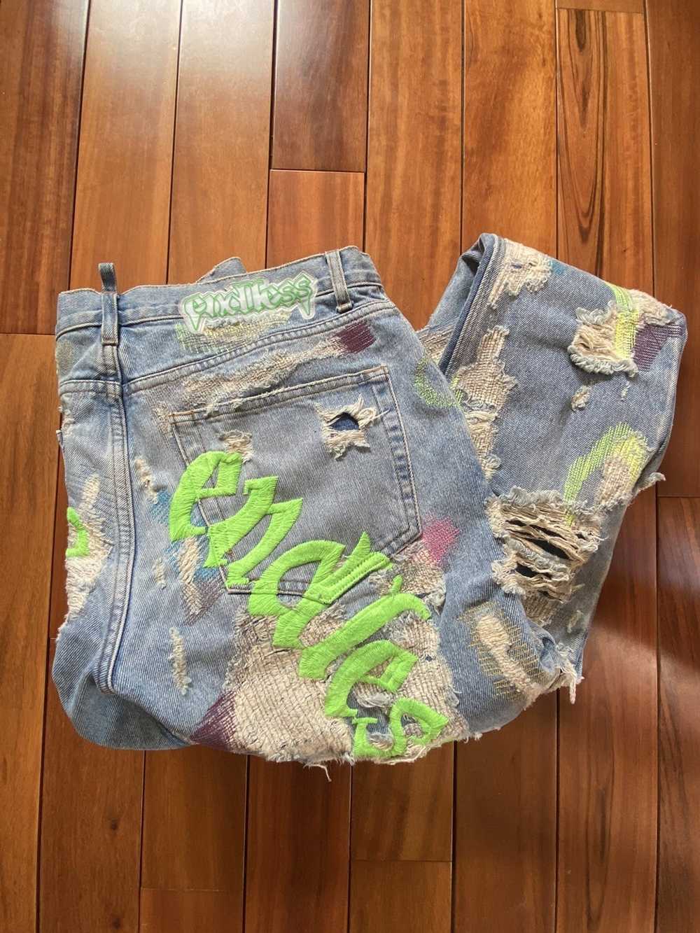 Vlone Endless denim neon green - image 1