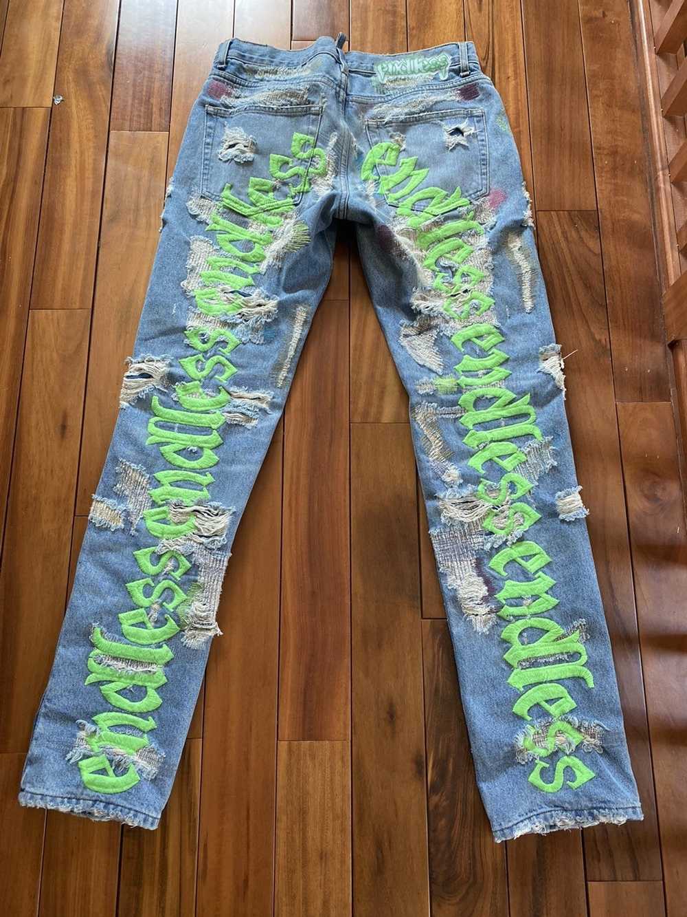 Vlone Endless denim neon green - image 4