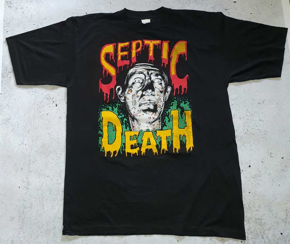 Vintage Septic death rare tshirt - image 2