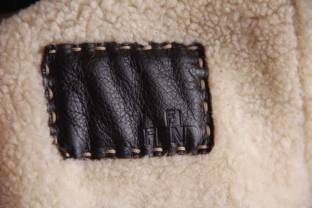 Fendi Rare Fendi Selleria Shearling Leather Jacke… - image 11