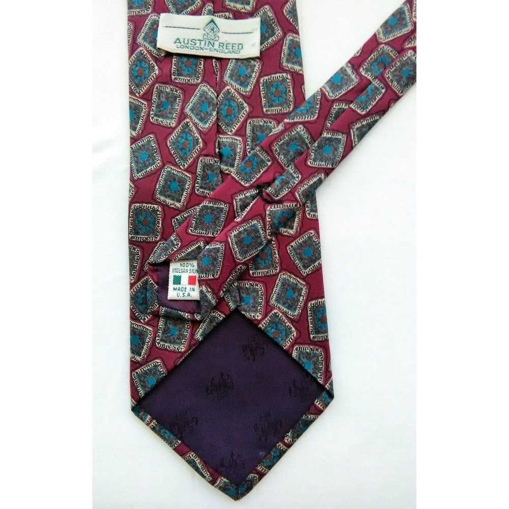 Austin Reed Austin Reed Silk Mens Necktie Tie Red… - image 2