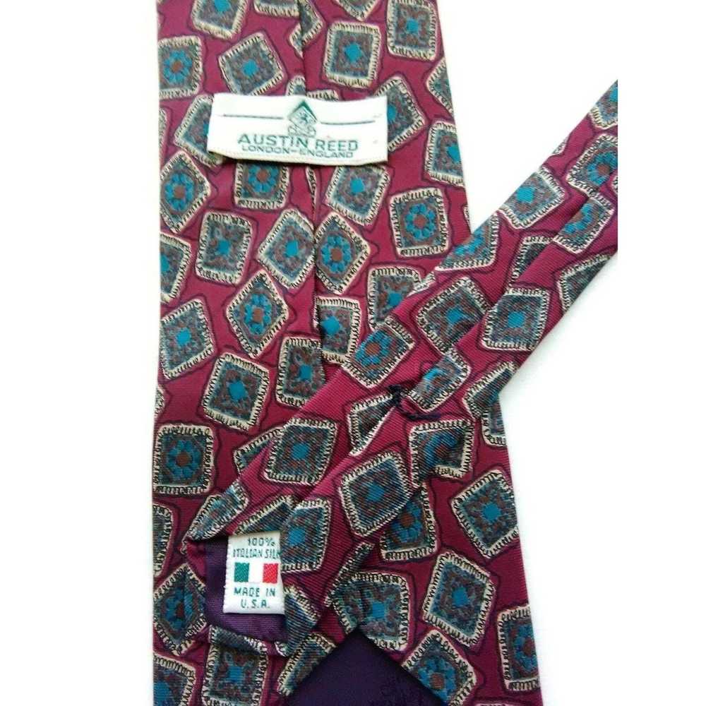 Austin Reed Austin Reed Silk Mens Necktie Tie Red… - image 3