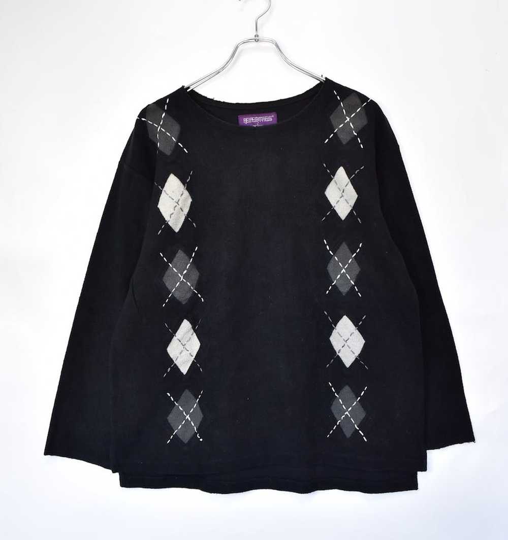 Nepenthes New York NEPENTHES/checker knit sweater… - image 2