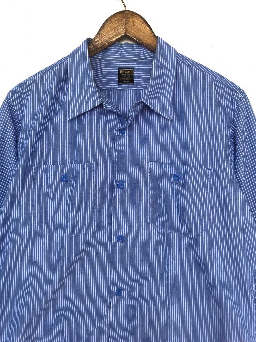 Beams Plus × Vintage Button ups Stripes shirts wi… - image 2
