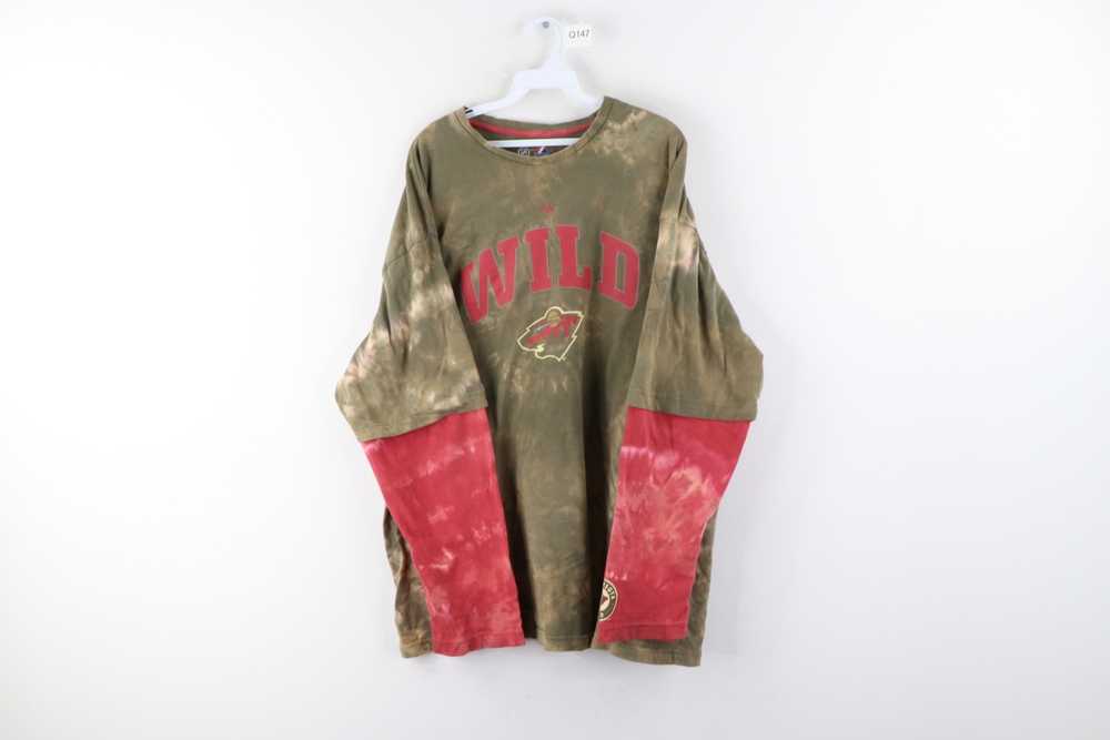 Majestic Majestic Minnesota Wild Hockey Acid Wash… - image 1