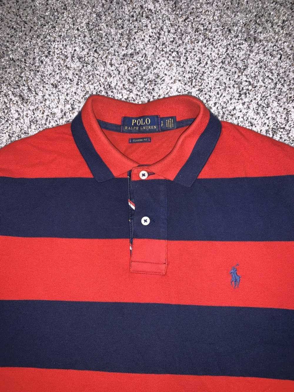 Polo Ralph Lauren Vintage Red and Navy Polo Shirt - image 2