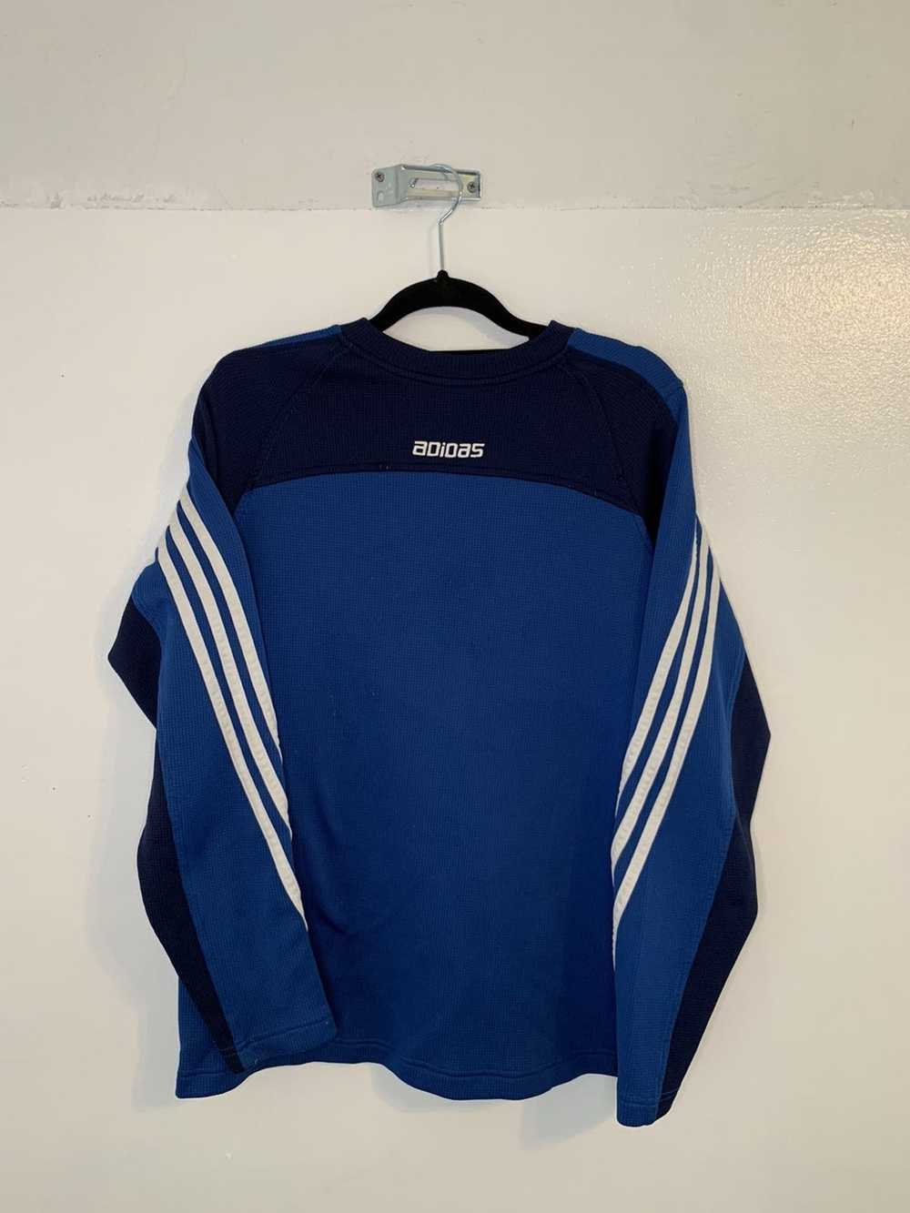 Adidas Men’s Retro Adidas Blue Long Sleeve Shirt - image 2