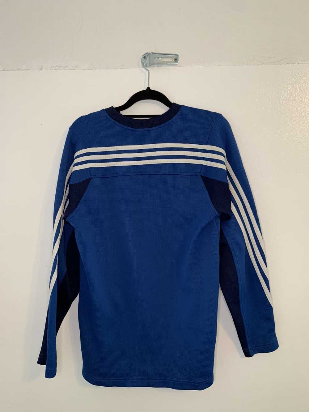 Adidas Men’s Retro Adidas Blue Long Sleeve Shirt - image 3