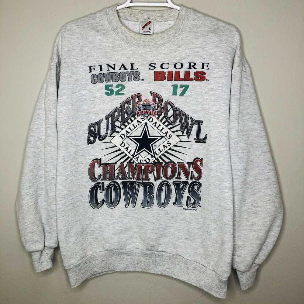 Jerzees VTG Dallas Cowboys Vs Buffalo Bills 1992 Supe… - Gem