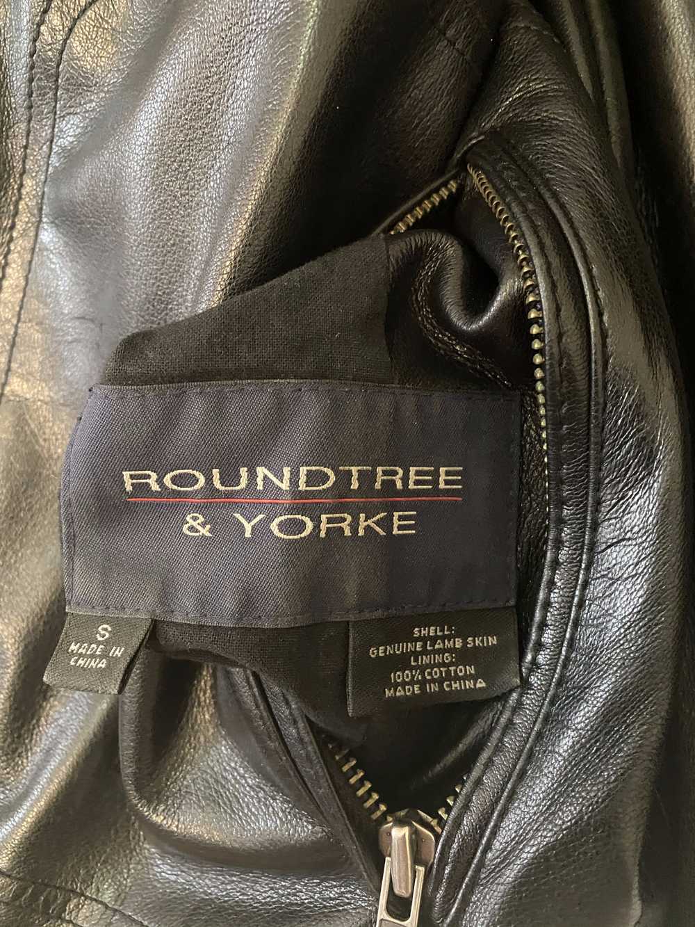 Roundtree and yorke premium leather clearance jacket