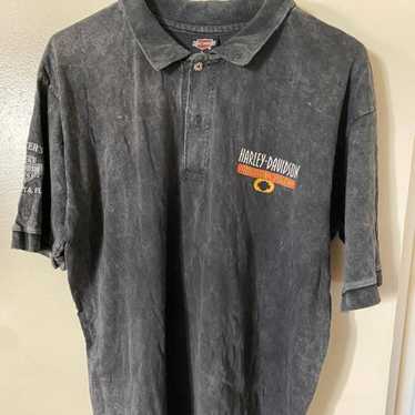 Harley Davidson Harley Polo acid washed