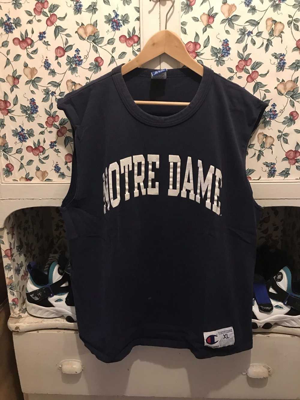 Champion × Vintage Vintage 90s Notre Dame T-shirt - image 1