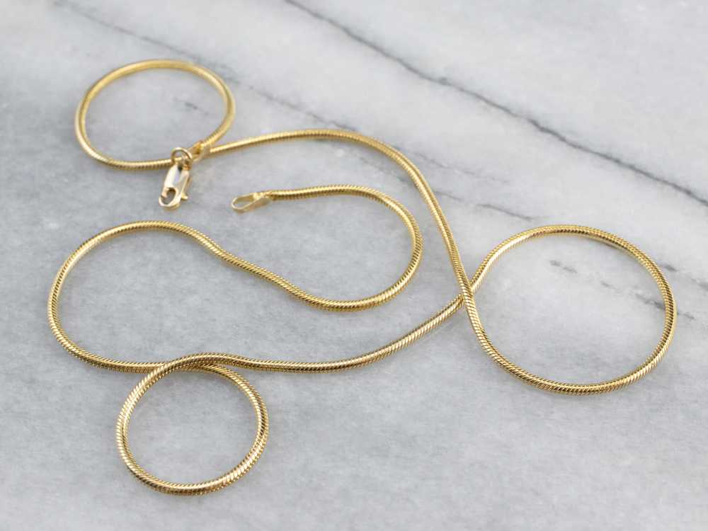 Heavy 14K Yellow Gold Snake Chain - image 1