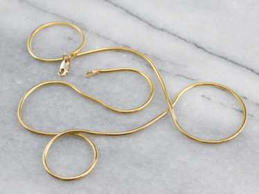 Heavy 14K Yellow Gold Snake Chain - image 1