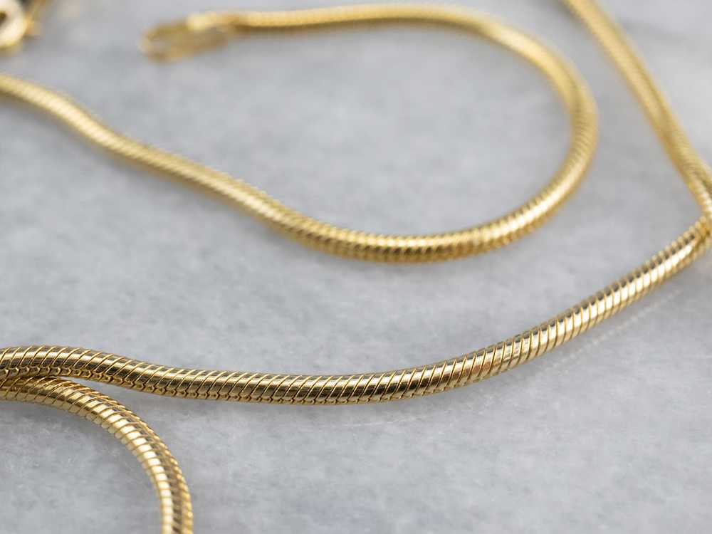 Heavy 14K Yellow Gold Snake Chain - image 2