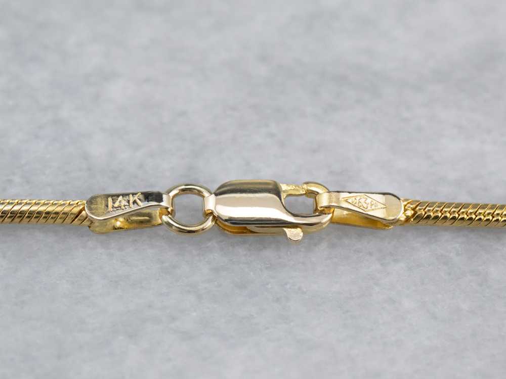 Heavy 14K Yellow Gold Snake Chain - image 3
