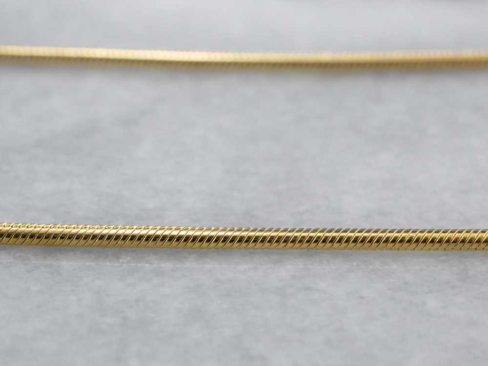 Heavy 14K Yellow Gold Snake Chain - image 4