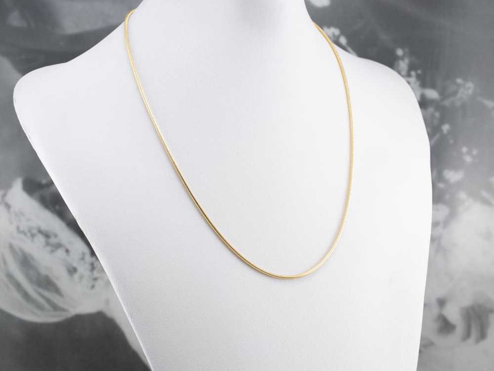 Heavy 14K Yellow Gold Snake Chain - image 5