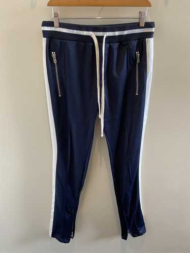 MNML Plaid Joggers Pants Ankle Zip Trousers Gray Men Size M Stretch
