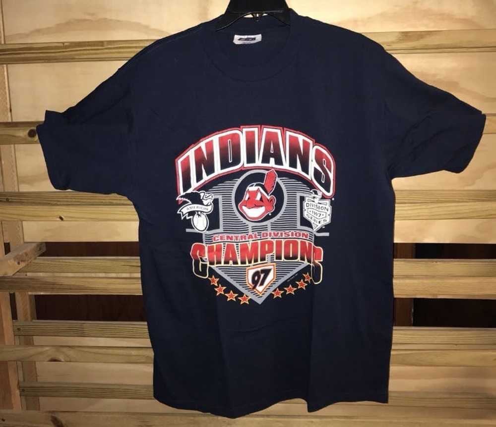 MLB × Vintage Vintage 1997 Cleveland Indians T-sh… - image 1
