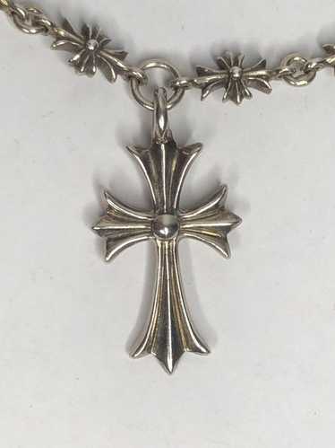 Auth Chrome Hearts 925 Sterling Silver Large Cross Necklace Size 22 » –