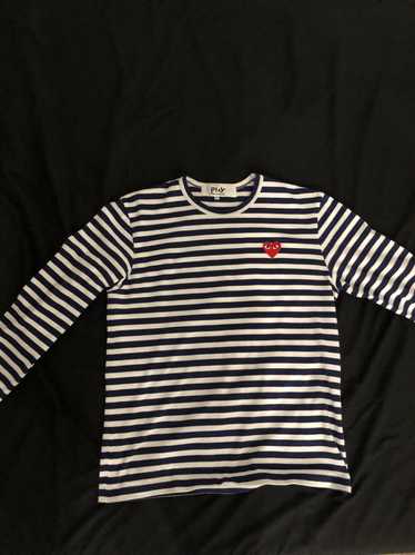 Comme Des Garcons Play navy striped top - image 1