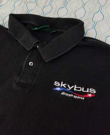 Vintage Vintage Skybus Airlines Polo Shirt Airplan