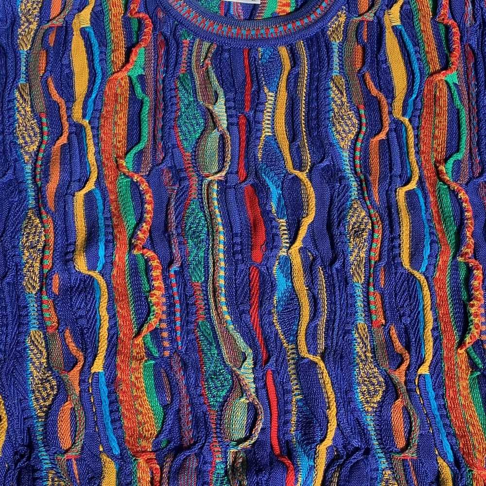 Coloured Cable Knit Sweater × Vintage Vintage Aus… - image 2