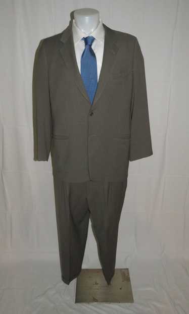 Armani Collezioni Green Chevron Weave Two Button S