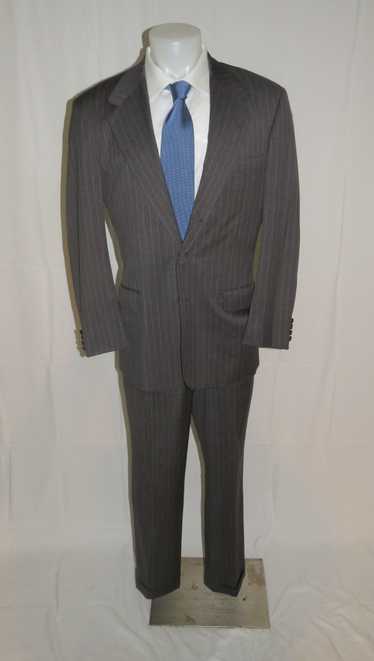 Bespoke × Oxxford Clothes Custom Made Gray Striped