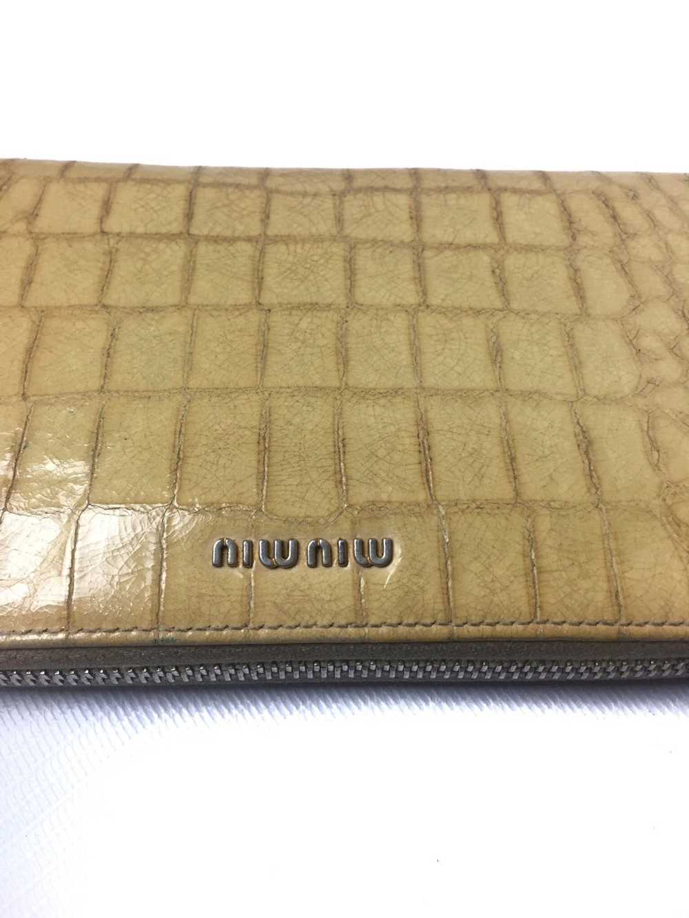 Miu Miu Authentic Miu-miu long wallet /yellow/cro… - image 3
