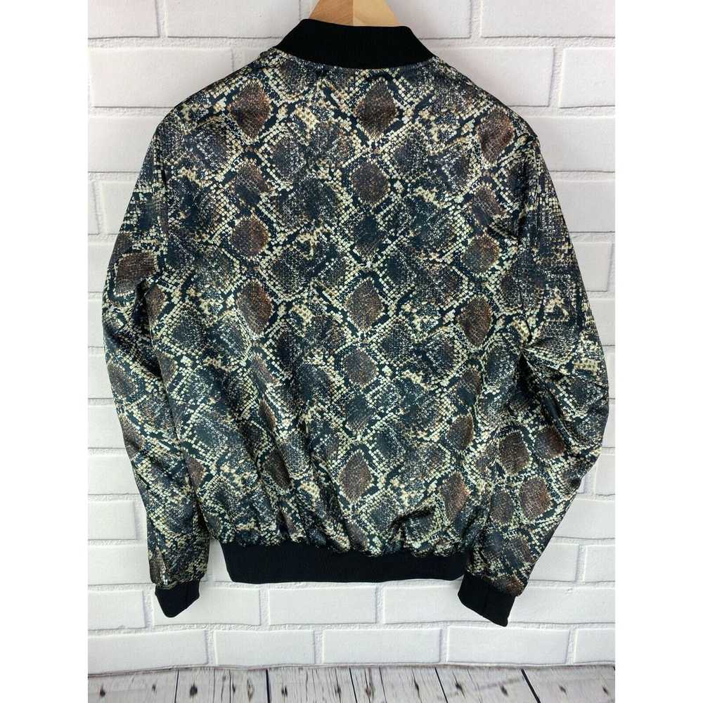Zara Zara Snakeskin Print Bomber Jacket Coat Smal… - image 5