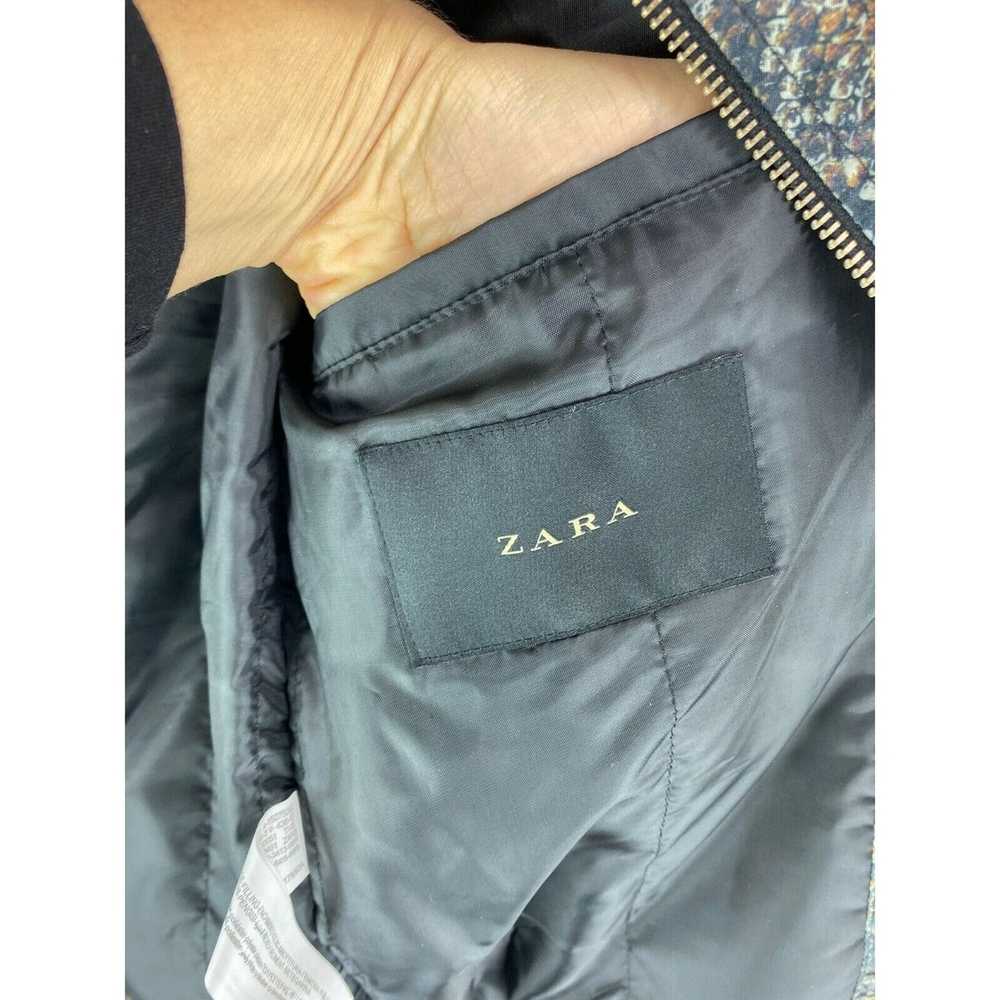 Zara Zara Snakeskin Print Bomber Jacket Coat Smal… - image 7