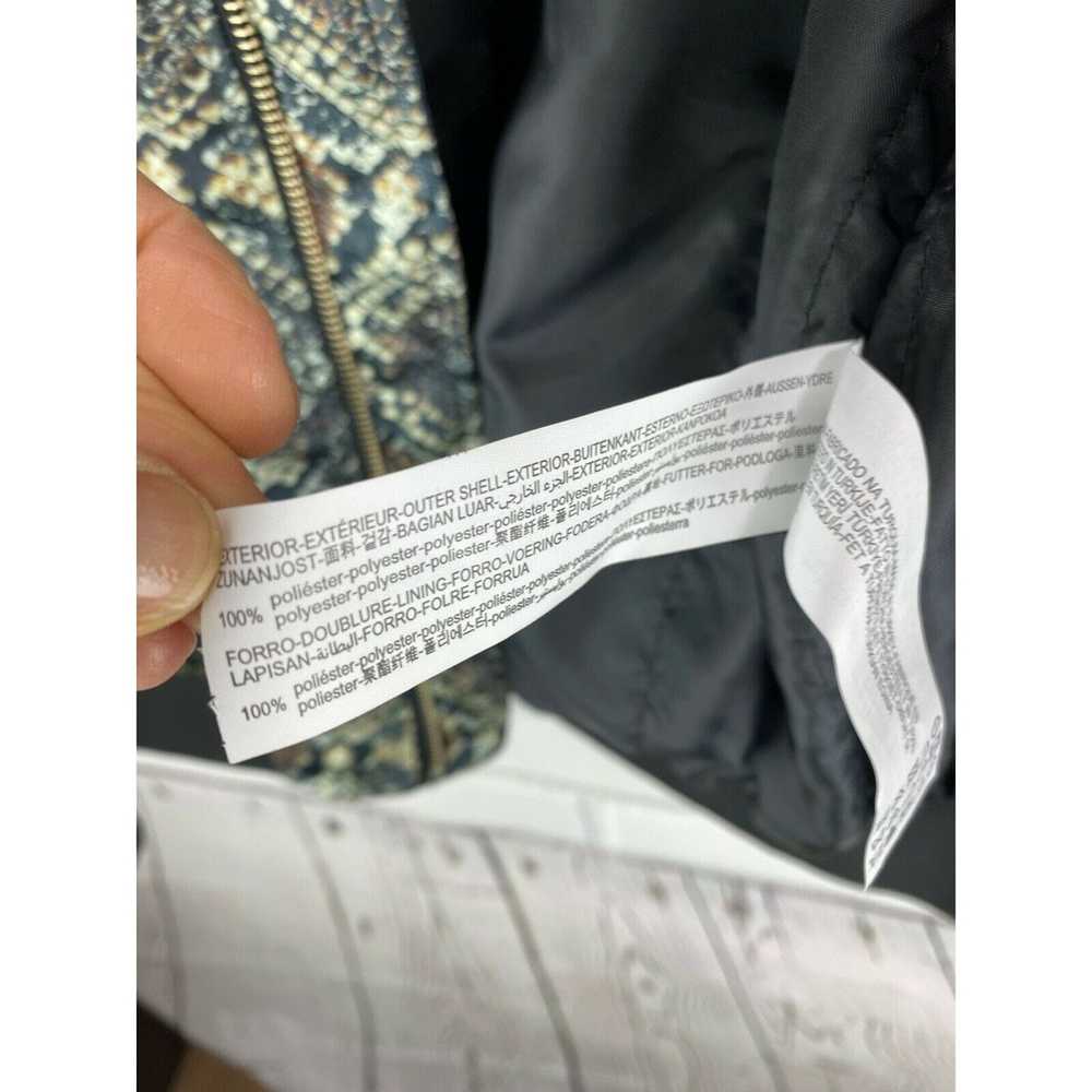 Zara Zara Snakeskin Print Bomber Jacket Coat Smal… - image 8