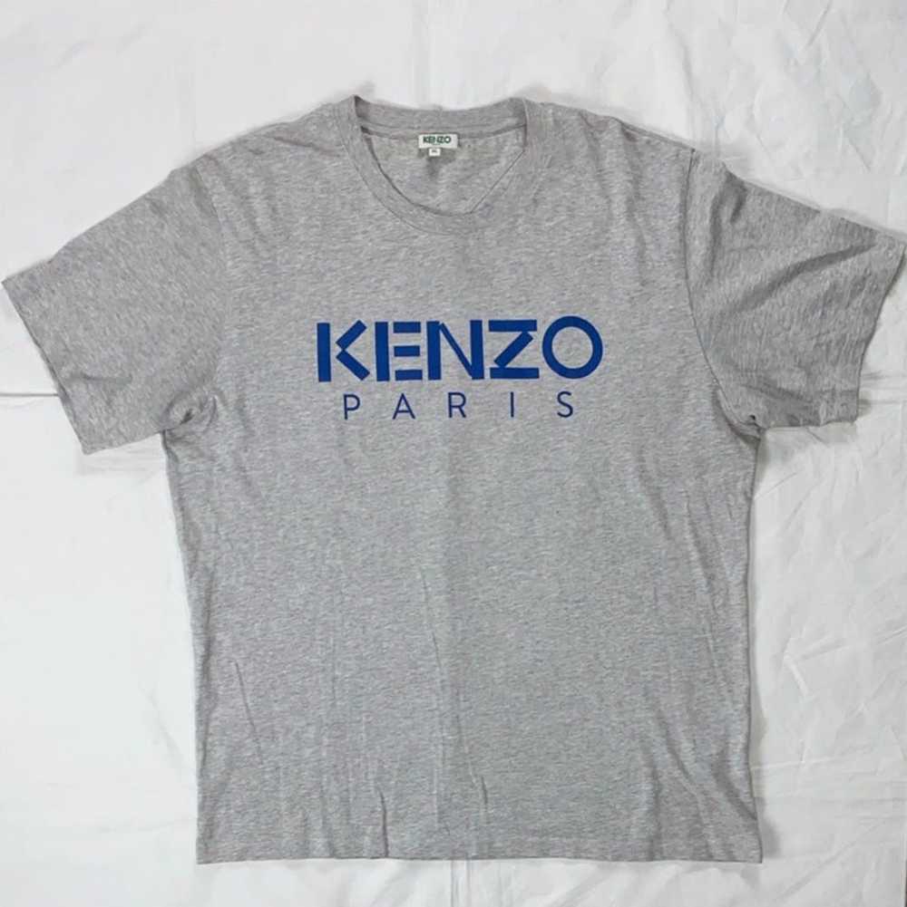 Kenzo Authentic kenzo Paris grey & blue tee - image 1