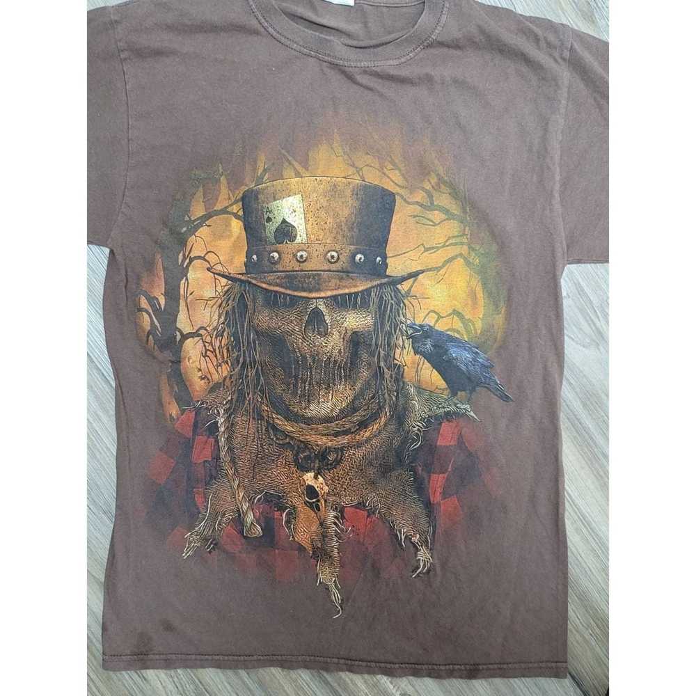 Fruit Of The Loom Vtg Scarecrow Ace of Spades T-s… - image 2