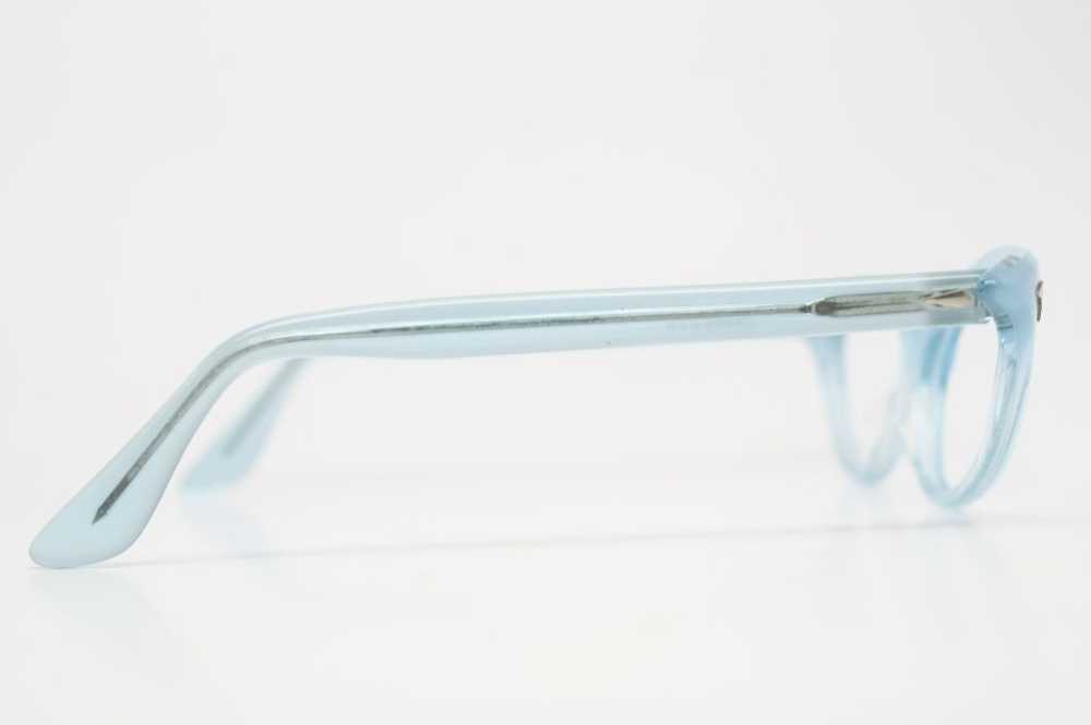 Small Baby Blue Vintage cat eye glasses - image 2