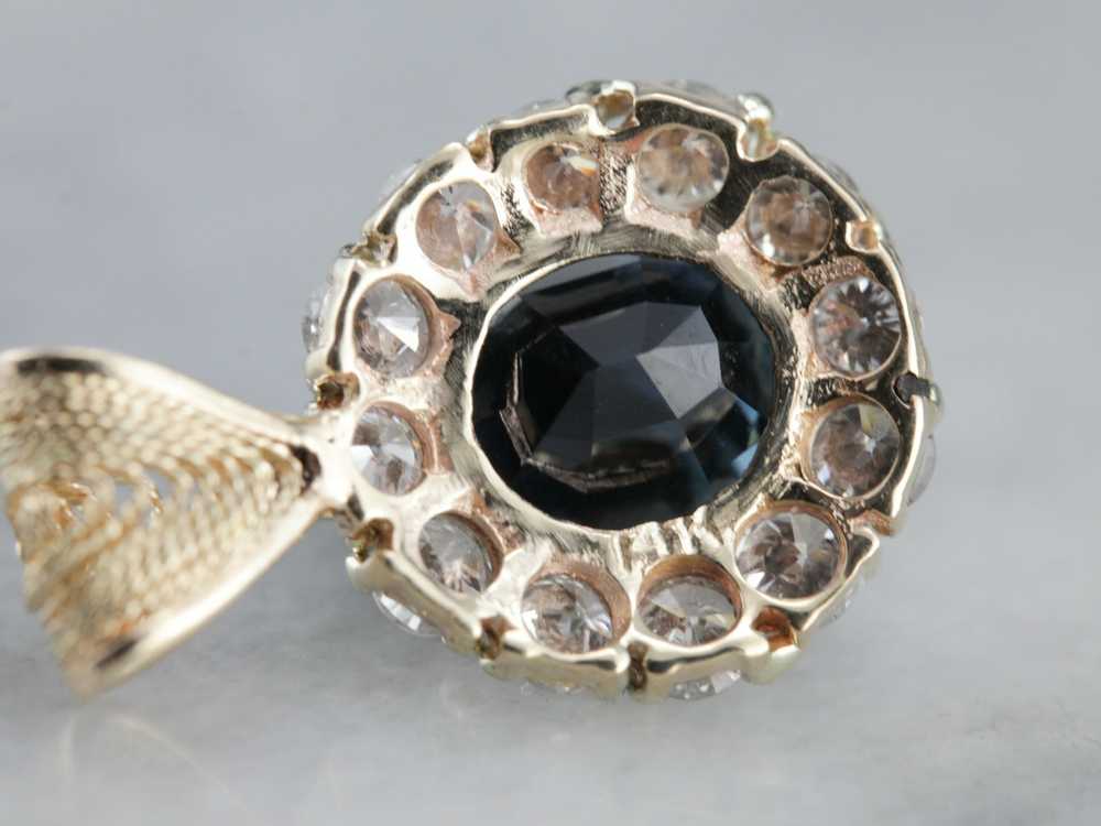 Stunning Sapphire and Diamond Pendant - image 2