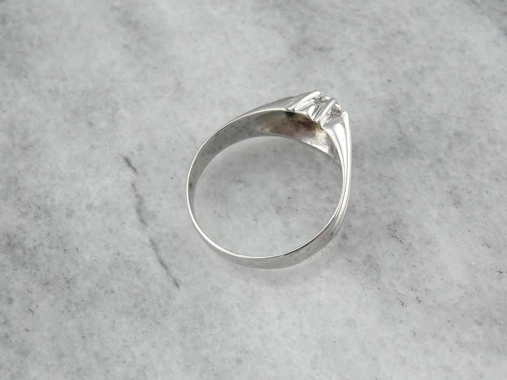 Brilliant Men's Diamond Solitaire Ring - image 3