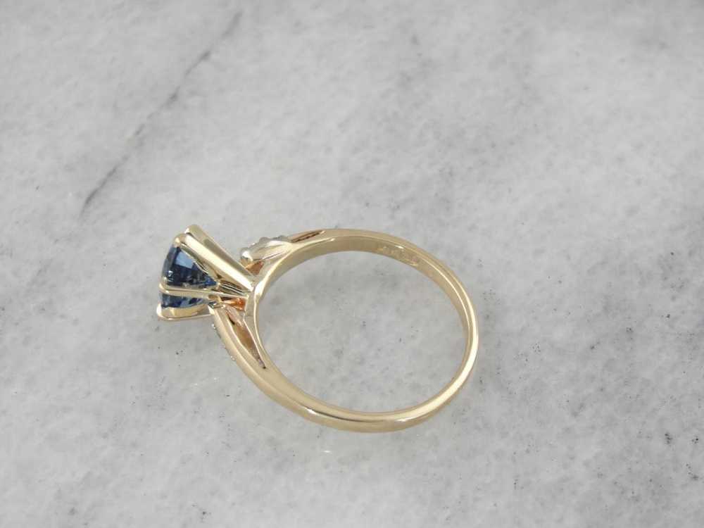 Sapphire Engagement Ring with Diamond Accents - image 3
