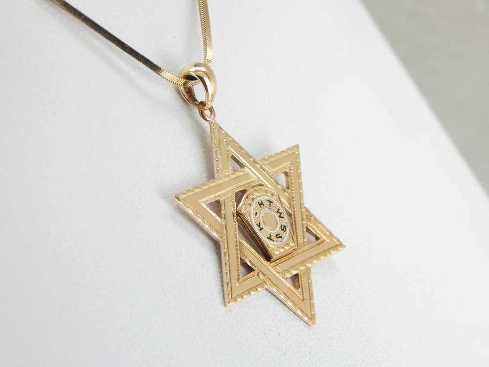 Judaica, Star of David with Masonic Centerpiece - image 5