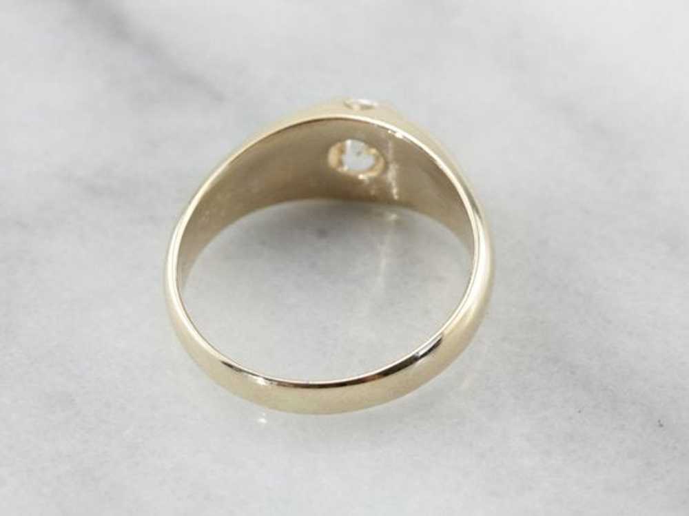 Unisex Antique Diamond Engagement Ring - image 3