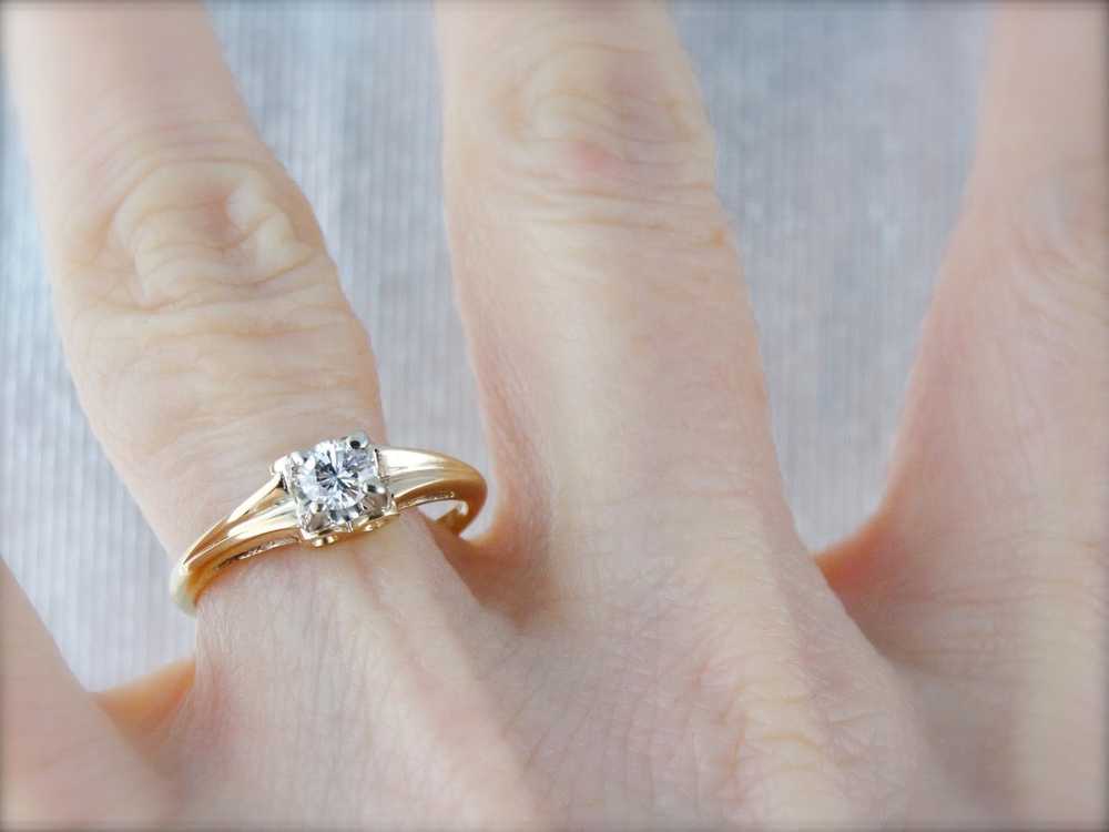 Vintage Diamond Engagement Ring - image 5