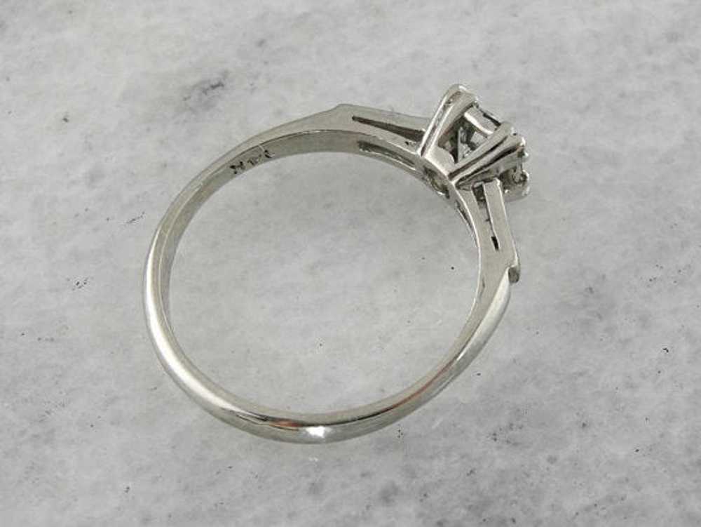 Retro Era Diamond Solitaire Engagement Ring - image 3