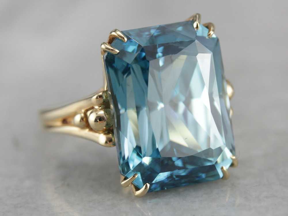 Our Finest Blue Zircon Gemstone, Collector's Qual… - image 1