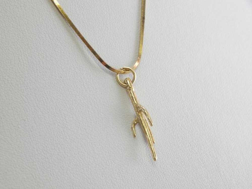 Yellow Gold Cactus Charm or Pendant - image 5