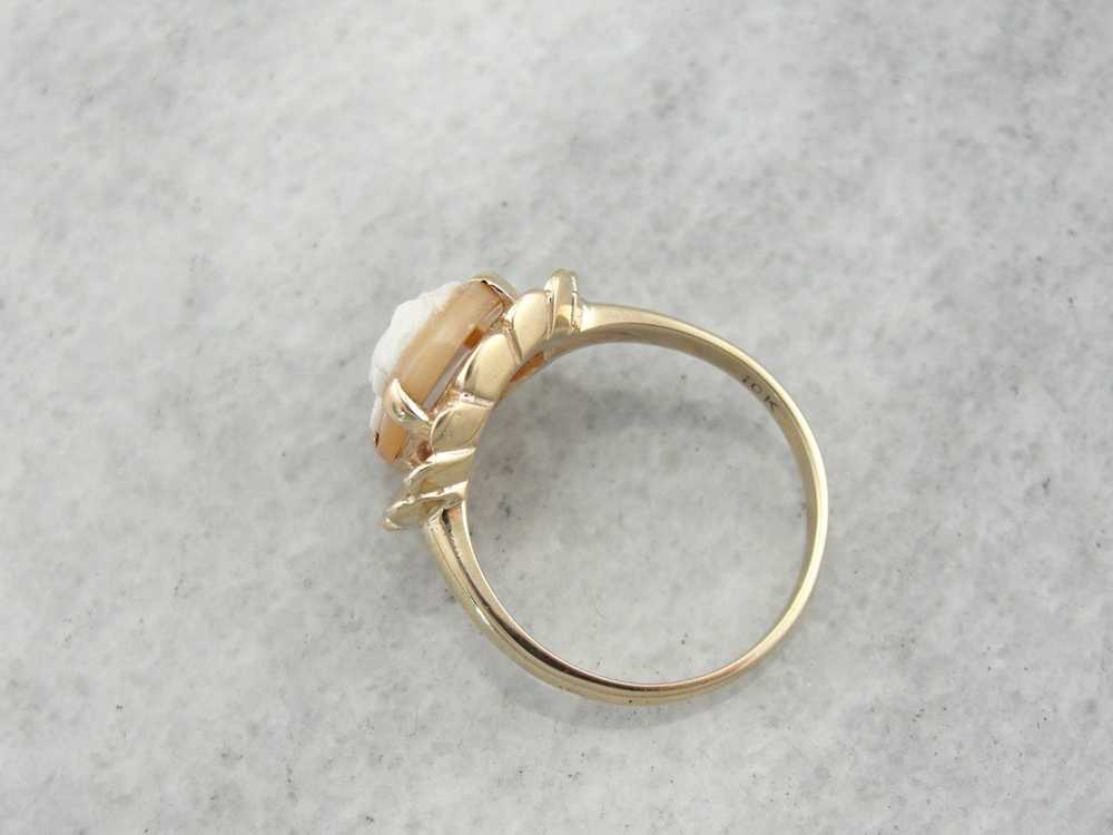 Mid Century Cameo Cocktail Ring - image 4