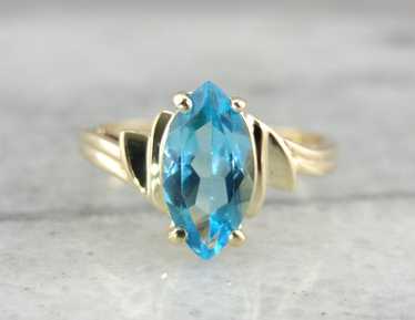 Blue Topaz Marquise Cocktail Ring