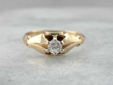 Antique Victorian Engagement Ring with Transition… - image 1